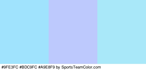 #9FE3FC #BDC9FC #A9E8F9 Colors