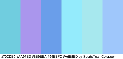 #70CDE0 #AA97ED #6B9EEA #94EBFC #A6E8ED #9FC7FC Colors