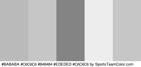 #BABABA #C6C6C6 #848484 #EDEDED #C6C6C6 Colors