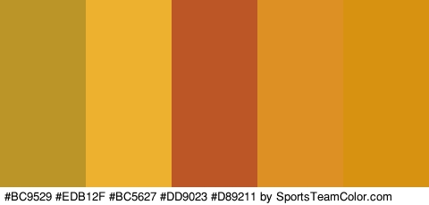 #BC9529 #EDB12F #BC5627 #DD9023 #D89211 Colors