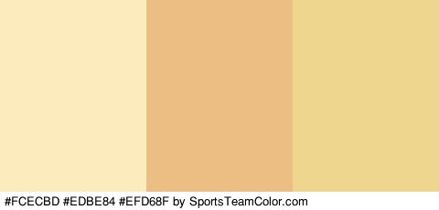 #FCECBD #EDBE84 #EFD68F Colors