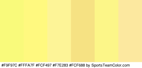 #F9F97C #FFFA7F #FCF497 #F7E283 #FCF688 #FCE99F Colors