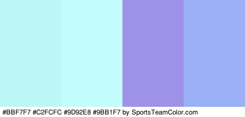 #BBF7F7 #C2FCFC #9D92E8 #9BB1F7 Colors