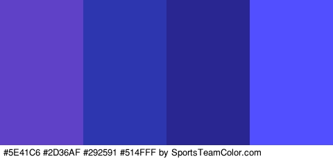 #5E41C6 #2D36AF #292591 #514FFF Colors