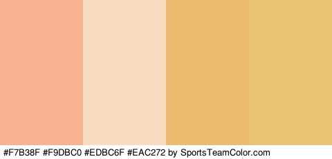 #F7B38F #F9DBC0 #EDBC6F #EAC272 Colors