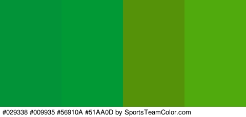 #029338 #009935 #56910A #51AA0D Colors