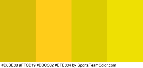 #D6BE08 #FFCD19 #DBCC02 #EFE004 Colors