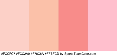 #FCCFC7 #FCC2A9 #F78C8A #FFBFCD Colors