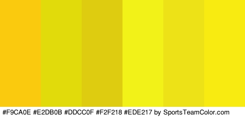 #F9CA0E #E2DB0B #DDCC0F #F2F218 #EDE217 #F7EB11 Colors