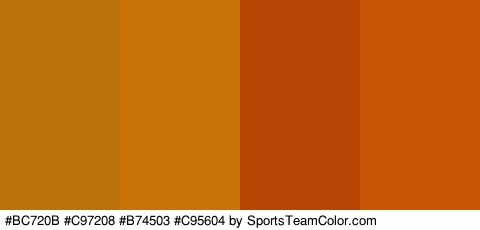 #BC720B #C97208 #B74503 #C95604 Colors