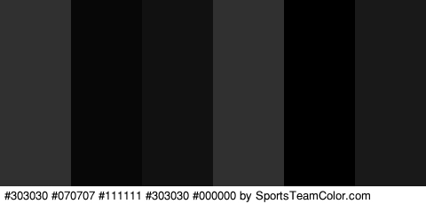 #303030 #070707 #111111 #303030 #000000 #191919 Colors