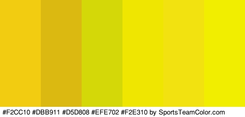 #F2CC10 #DBB911 #D5D808 #EFE702 #F2E310 #F2EE00 Colors