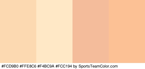 #FCD9B0 #FFE8C6 #F4BC9A #FCC194 Colors