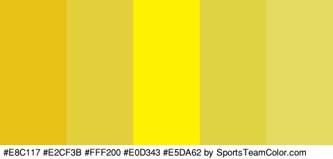 #E8C117 #E2CF3B #FFF200 #E0D343 #E5DA62 Colors