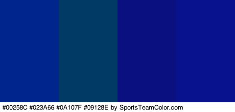 #00258C #023A66 #0A107F #09128E Colors