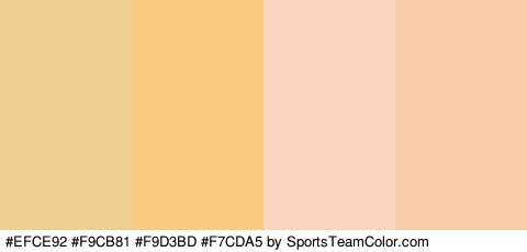 #EFCE92 #F9CB81 #F9D3BD #F7CDA5 Colors