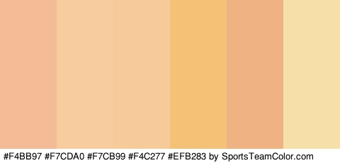 #F4BB97 #F7CDA0 #F7CB99 #F4C277 #EFB283 #F7DFAA Colors