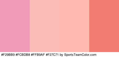 #F29BB9 #FCBDB8 #FFB9AF #F27C71 Colors