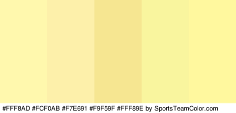 #FFF8AD #FCF0AB #F7E691 #F9F59F #FFF89E Colors