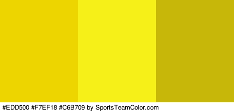 #EDD500 #F7EF18 #C6B709 Colors