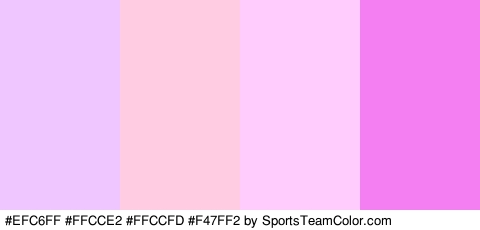 #EFC6FF #FFCCE2 #FFCCFD #F47FF2 Colors