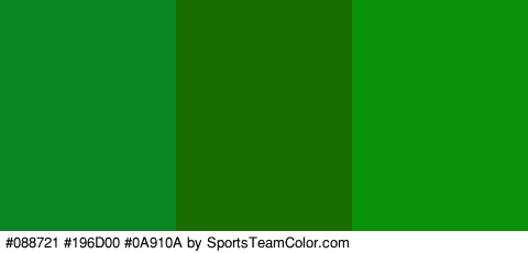 #088721 #196D00 #0A910A Colors