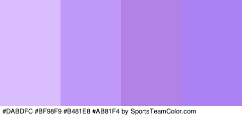 #DABDFC #BF98F9 #B481E8 #AB81F4 Colors