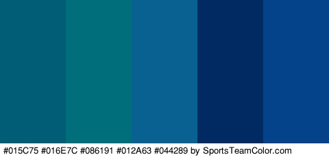 #015C75 #016E7C #086191 #012A63 #044289 Colors