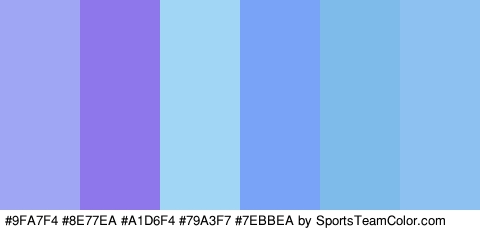 #9FA7F4 #8E77EA #A1D6F4 #79A3F7 #7EBBEA #8CC1F2 Colors