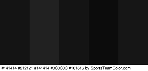 #141414 #212121 #141414 #0C0C0C #161616 Colors