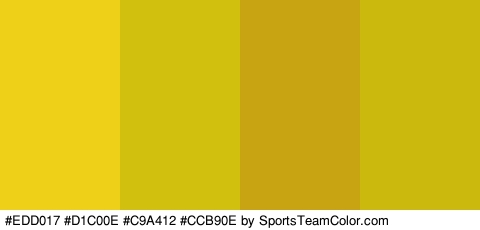 #EDD017 #D1C00E #C9A412 #CCB90E Colors