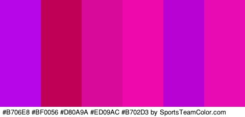 #B706E8 #BF0056 #D80A9A #ED09AC #B702D3 #E80BB4 Colors