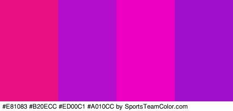 #E81083 #B20ECC #ED00C1 #A010CC Colors