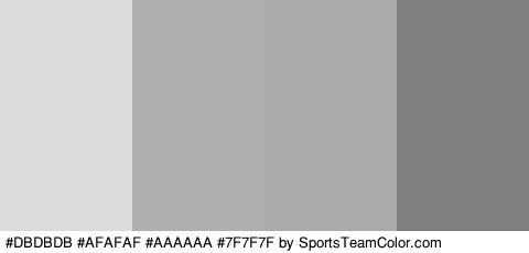 #DBDBDB #AFAFAF #AAAAAA #7F7F7F Colors