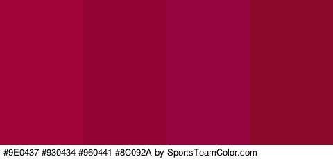 #9E0437 #930434 #960441 #8C092A Colors