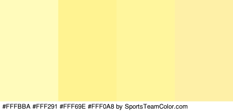 #FFFBBA #FFF291 #FFF69E #FFF0A8 Colors