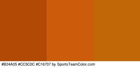 #B24A05 #CC5C0C #C16707 Colors