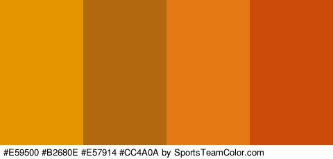 #E59500 #B2680E #E57914 #CC4A0A Colors