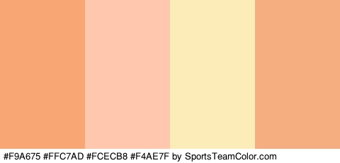 #F9A675 #FFC7AD #FCECB8 #F4AE7F Colors