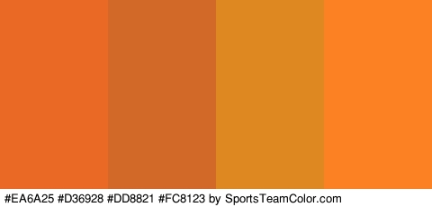 #EA6A25 #D36928 #DD8821 #FC8123 Colors