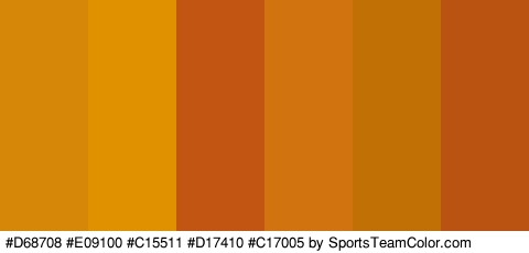 #D68708 #E09100 #C15511 #D17410 #C17005 #BA5212 Colors