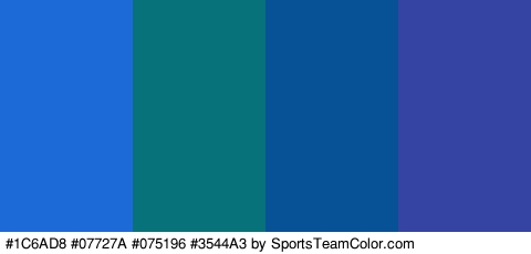 #1C6AD8 #07727A #075196 #3544A3 Colors