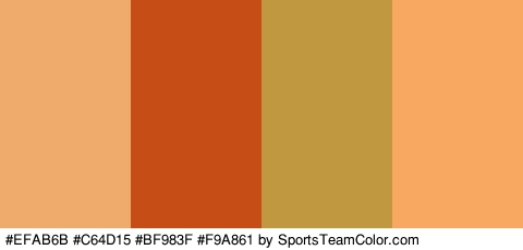 #EFAB6B #C64D15 #BF983F #F9A861 Colors