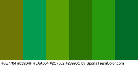 #6E7704 #039B4F #5AA004 #2C7502 #28990C #016D27 Colors