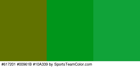 #617201 #00961B #10A339 Colors