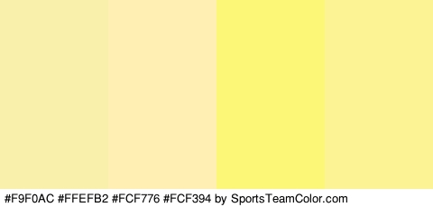 #F9F0AC #FFEFB2 #FCF776 #FCF394 Colors