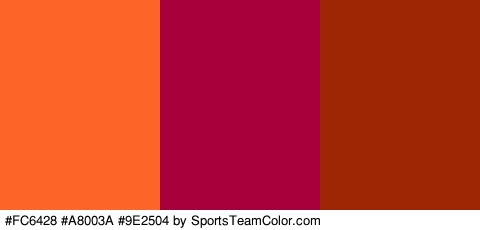 #FC6428 #A8003A #9E2504 Colors