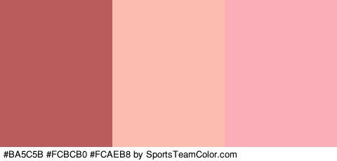 #BA5C5B #FCBCB0 #FCAEB8 Colors