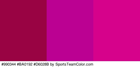 #990344 #BA0192 #D6028B Colors