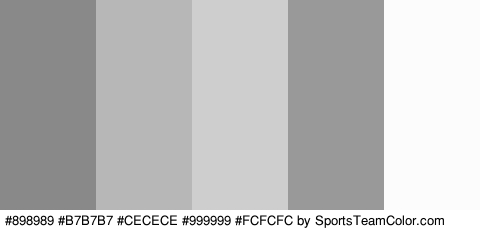 #898989 #B7B7B7 #CECECE #999999 #FCFCFC Colors